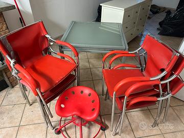 tavolo 6 sedie sgabello scrivania