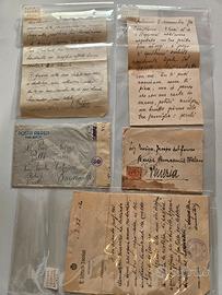 Collezione 3 documenti d'epoca imbustati