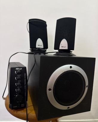 Sistema home theatre sub woofer trust funzionante