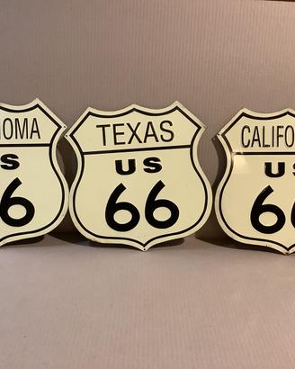 Targhe Route 66 US Oklahoma Texas California