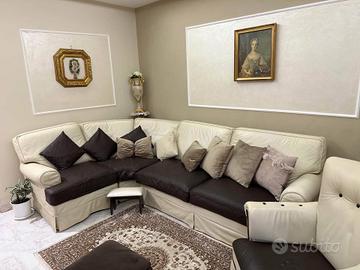 Divano letto e Poltrona in pelle