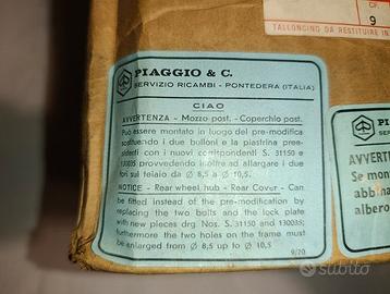 Piaggio Ciao, mozzo posteriore, senza variatore