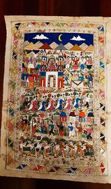 Amate,dipinto su  corteccia messicana 60x40