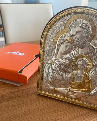 Icona Sacra Famiglia FARS argenti argento