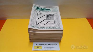 LA SETTIMANA ENIGMISTICA, anno 1987, NON compilati
