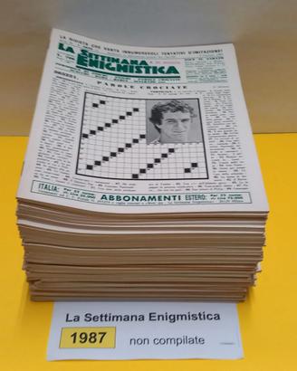 LA SETTIMANA ENIGMISTICA, anno 1987, NON compilati