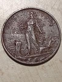 Moneta Italia 1 Centesimo 1914
