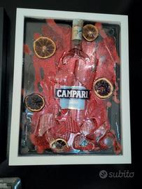 quadro realizzato con resina epossidica bottiglia 