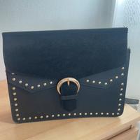 Borsa nera fibbia ori