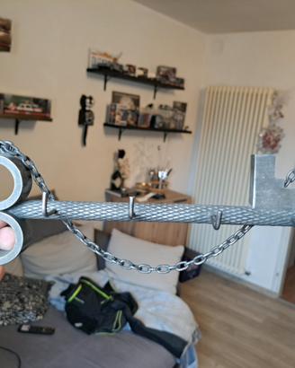 Portachiavi artigianale in ottone