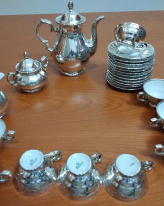 Servizio BAVARIA di porcellana con bagno argento