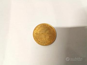 Moneta da Lire 200 Esposizione Mondiale Filatelica