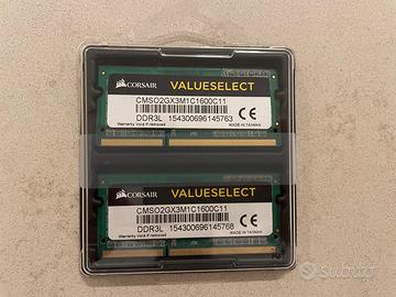 RAM DDR3 1.600 MHz 4MB (2+2) CORSAIR