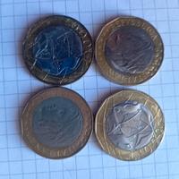 Monete da 1000 lire italiane.