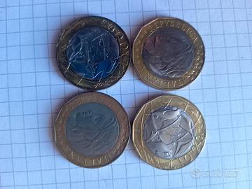 Monete da 1000 lire italiane.