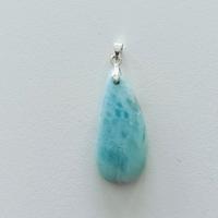 Pendente in Larimar con sospensione in argento 925