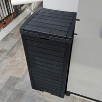 Contenitore da Esterno/Interno 118L Nero (Nuovo)