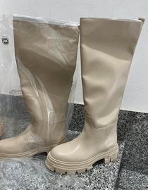 Stivali anfibi donna panna