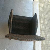 Sedie in rattan marrone