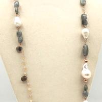 Collana Labradorite e Perle