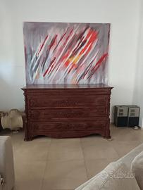mobile in legno con cassettoni