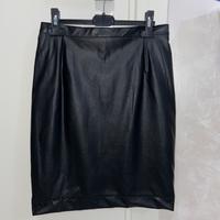 Gonna in ecopelle nera tg.42