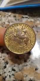 buono gettone 2 lire 1928 mussolini ve3
