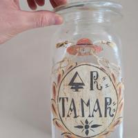 Antico Vaso Farmacia "TAMAR" in vetro soffiato