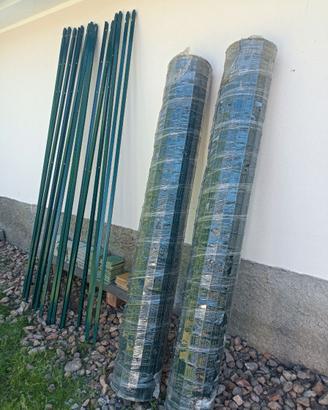 Rete + Paletti Recinzione, Cinta, Giardino.