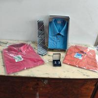 3 Camice m.c. e m.l. 1Cravatta- Gemelli in argento