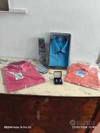 3 Camice m.c. e m.l. 1Cravatta- Gemelli in argento