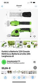 Cesoia ricaricabile per erba e cespugli