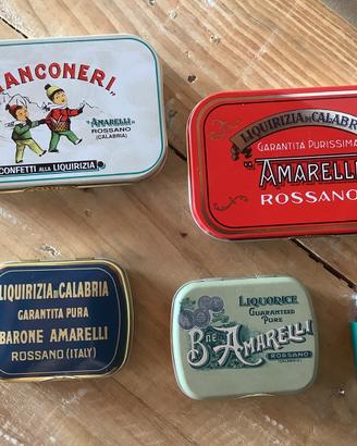 Scatole latta Amarelli sigillate