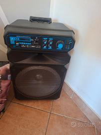 Cassa Portatile Trolley Bluetooth con Microfono e 