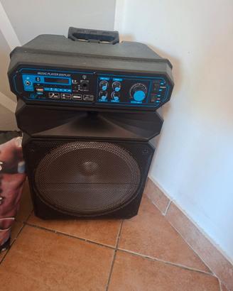 Cassa Portatile Trolley Bluetooth con Microfono e 