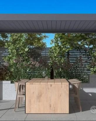 pergola bioclimatica lamellare antracite 