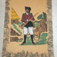 Quadro artigianale in sughero sardo vintage