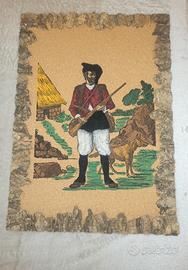 Quadro artigianale in sughero sardo vintage
