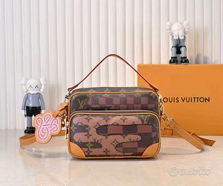 Borsa LV Monogram Heritage Nil in tela rivestita
