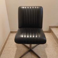 coppia poltrone pelle girevoli modernariato