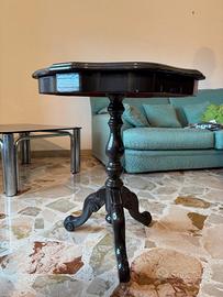 Tavolino rotondo in legno