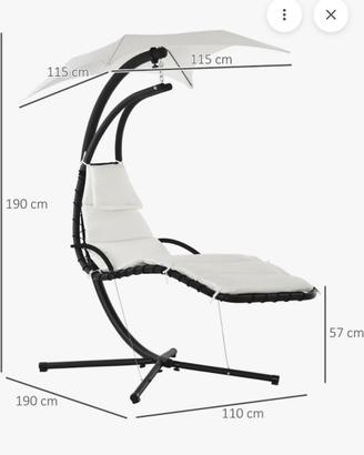 Sdraio sospesa giardino