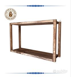 MENSOLA DA PARETE A DUE RIPIANI IN LEGNO