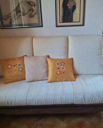 DIVANO 3 POSTI IN LEGNO ANTICO