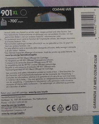 HP 901 xl cartucce inchiostro nero 