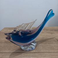 scultura pesce in vetro di murano 
