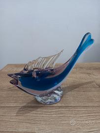 scultura pesce in vetro di murano 