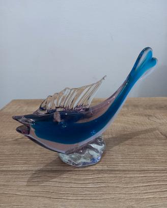 scultura pesce in vetro di murano 