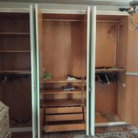 Armadio 4 stagioni in legno color panna