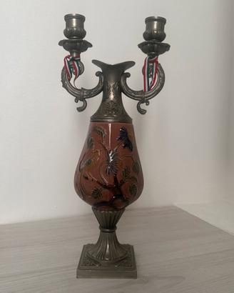 Candelabro dipinto a mano